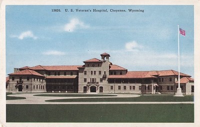 Postcard US Veteran's Hospital Cheyenne Wyoming opened in 1934