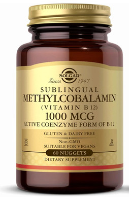 Solgar B12 Methylcobalamin 1000mcg 60 Nuggets Vegan Energy EXP 07/27