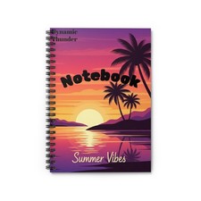 Summer Vibes Spiral Notebook  Tropical Journal, Beach Planner, Notebook
