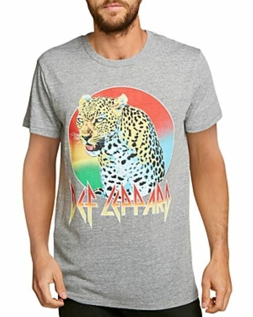 Chaser Mens DEF LEPPARD - ЛЕППАРД в серую полоску-Маленький 5390₽