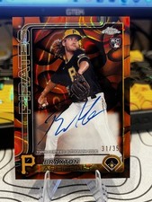 2025 Topps Chrome Update, Braxton Ashcraft, Orange Black Lava Lamp Auto /35, RC