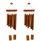  2pcs 10-Röhrchen Holz Bambus Wind Chime Multi-Röhrchen Musik Wind Chime