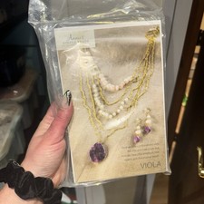 ANNIE'S Simply Beads Necklace Earrings Kit VIOLA Amethyst Quartz BD116 NEW
