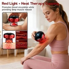 Electric Heating Cupping Red Light Therapy Set Gua Sha Anti Cellulite Massager
