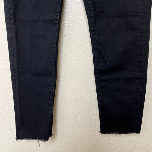 Pantalones de mezclilla Uniqlo para hombre 34 (31x27) negros ajustados cónicos bajos ultra elásticos cortados - Imagen 13 de 16