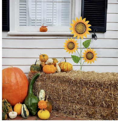 Glitzhome 48.25'' Metal Sunflower Garden Stake