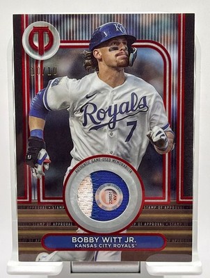 2024 Topps Tribute - Stamp of Approval Relic - Bobby Witt Jr 10/10 Bookend! 