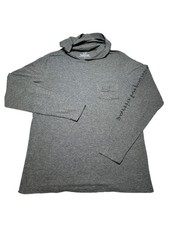 Vineyard Vines Shirt Men Small Gray Edgartown Hooded Long Sleeve Performance EUC