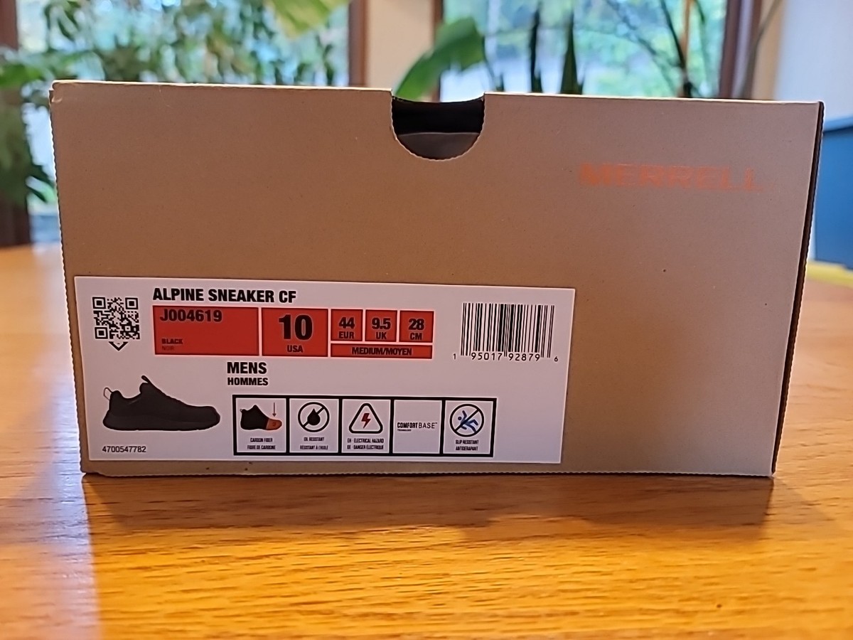 20インチ Merrell Alpine Sneaker CF Men's 10 Black Safety Toe Work Shoe | eBay