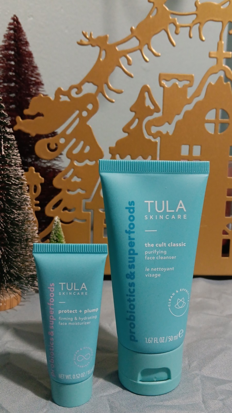 NEW SEALED TULA Skincare Purifying Face Cleanser & Firming Face Moisturizer