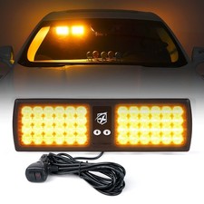 Xprite 48 Led Visor Strobe Lights Windshield Dashboard Emergency Warning Lamp