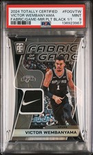2024 PANINI TOTALLY CERT FABRIC OF THE GAME #FOGVTW VICTOR WEMBANYAMA 1/1 PSA 9