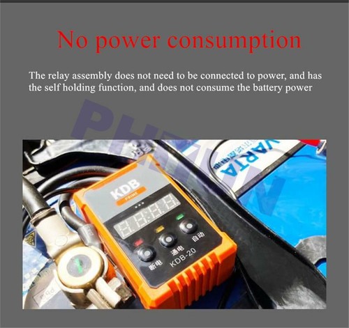 DC 12V Auto Batterietrennschalter Hauptstromschalter Voltmeter mit Fernbedienung - Afbeelding 11 van 12