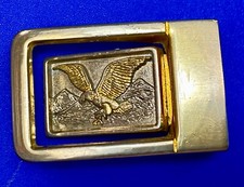Patriotic Eagle Hunting Diving Flying Over Mountains Small Formal Belt Buckle