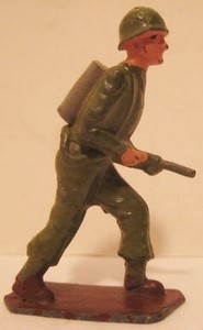 Unusual Antique Metal Toy Solr Figure 2 1 8 Flamethrower Man Unusual Antique Metal Toy Solr