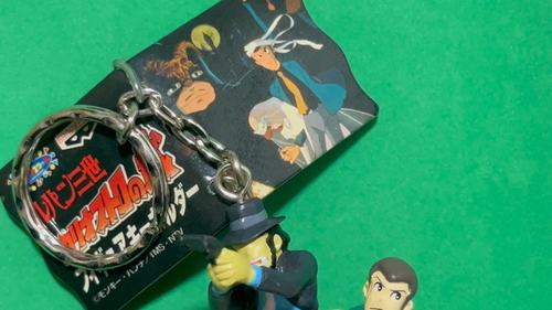 ☆ Lupin the Third & Jigen Fiat The Castle of Cagliostro Figure Keychain Anime jp - Video 1 of 1