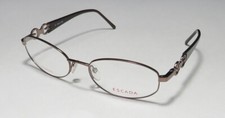 ESCADA VES 537 K01 STAINLESS STEEL FRAME LOGO MADE IN ITALY DESIGNER EYEGLASSES