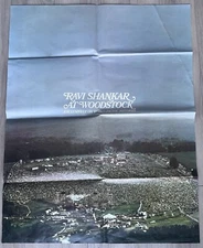 1970 Vintage RAVI SHANKAR at WOODSTOCK 22x28 PROMO POSTER World Pacific Records