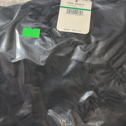Free People Women's Black Flared Sleeve One Piece Bodysuit Top Size Large - Picture 9 of 10