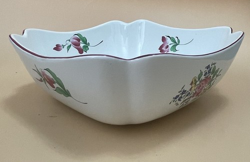 K&G Luneville France-Old Strasbourg Large Square Fruit Bowl-Circa 1880-1922 - Picture 5 of 24