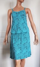 Robe, bleu motif têtes de mort, Insight, femme, taille M, surf & skate, gothique