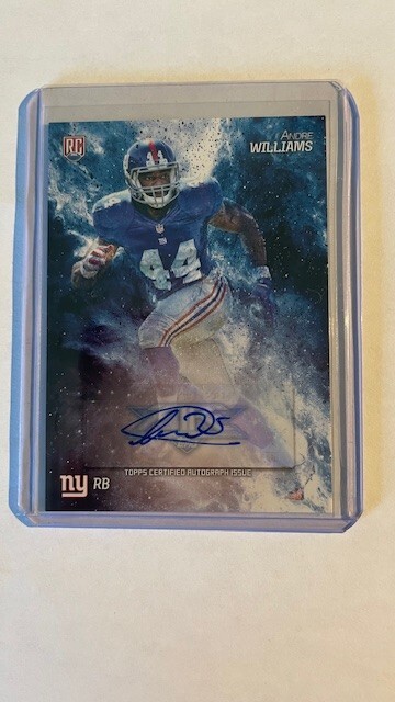 Andre Williams Rookie Auto 2014 Topps Fire 107 Rookie Autograph New York Giants