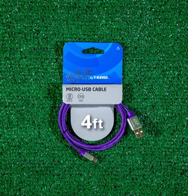 24/7Life By 7-Eleven 4ft MicroUSB Charge And SYNC Cable