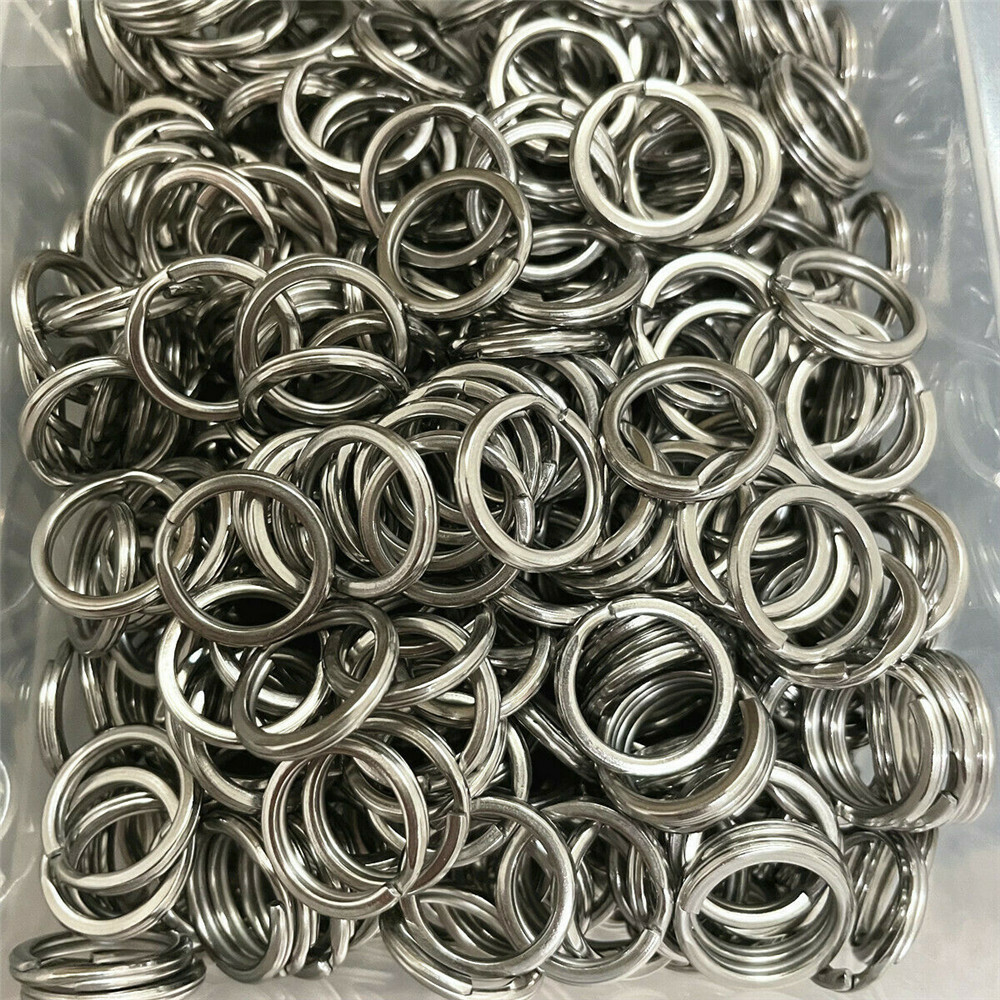 10 Stück Stabile Schlüsselringe 25mm Gehärtet Stahl Key Rings