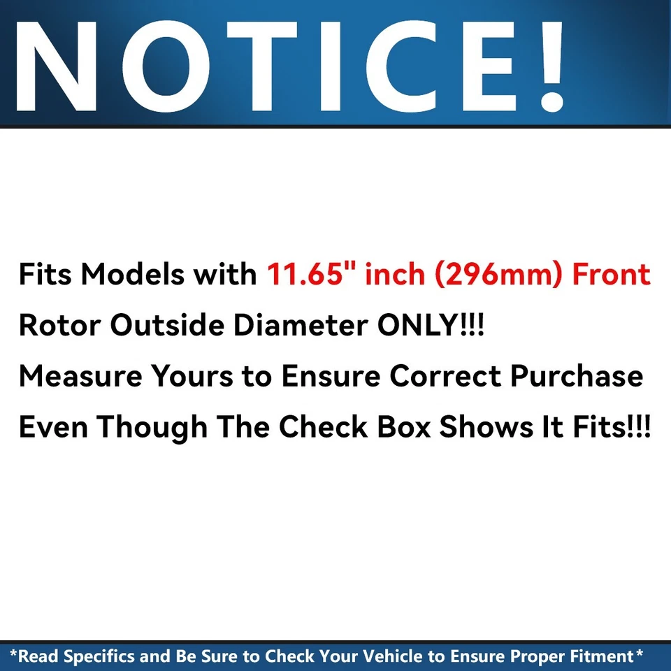 Rotores de freio a disco dianteiro 11,65" para 2007 2008 2009-2012 Nissan Rogue Sentra SE-R - Imagem 2 de 4