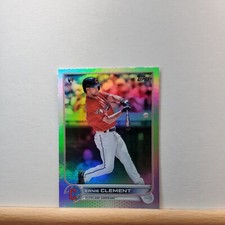 2022 TOPPS Series 1 Baseball Ernie Clement base RAINBOW Foil Rookie Card RC # 71