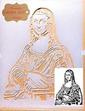 Mona Lisa stencil Airbrush art stencil Artists mona Lisa template Da Vinci