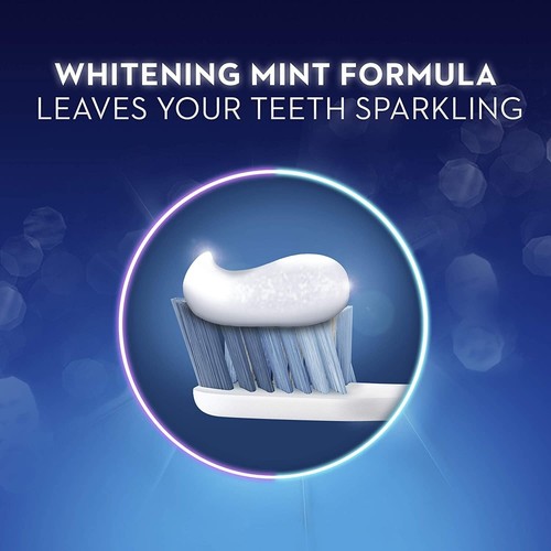 Pasta de dientes de menta vibrante Crest 3D White Brilliance 130 g (paquete de 2) - Imagen 4 de 13