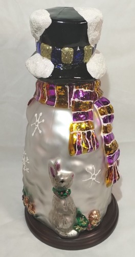 Thomas Pacconi Classics 30 Year Anniversary 3 Blown Glass Snowman Set Christmas - Picture 4 of 12
