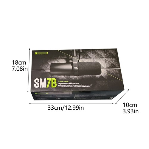 SHURE SM7B Microfono Dinamico Cardioide Microfono Vocale Trasmissione NUOVO - Foto 7 di 11