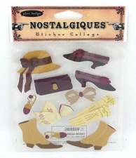 Rare NIP Sticko NOSTALGIQUES Jolee's Boutique LADY ACCESSORIES Sticker Collage