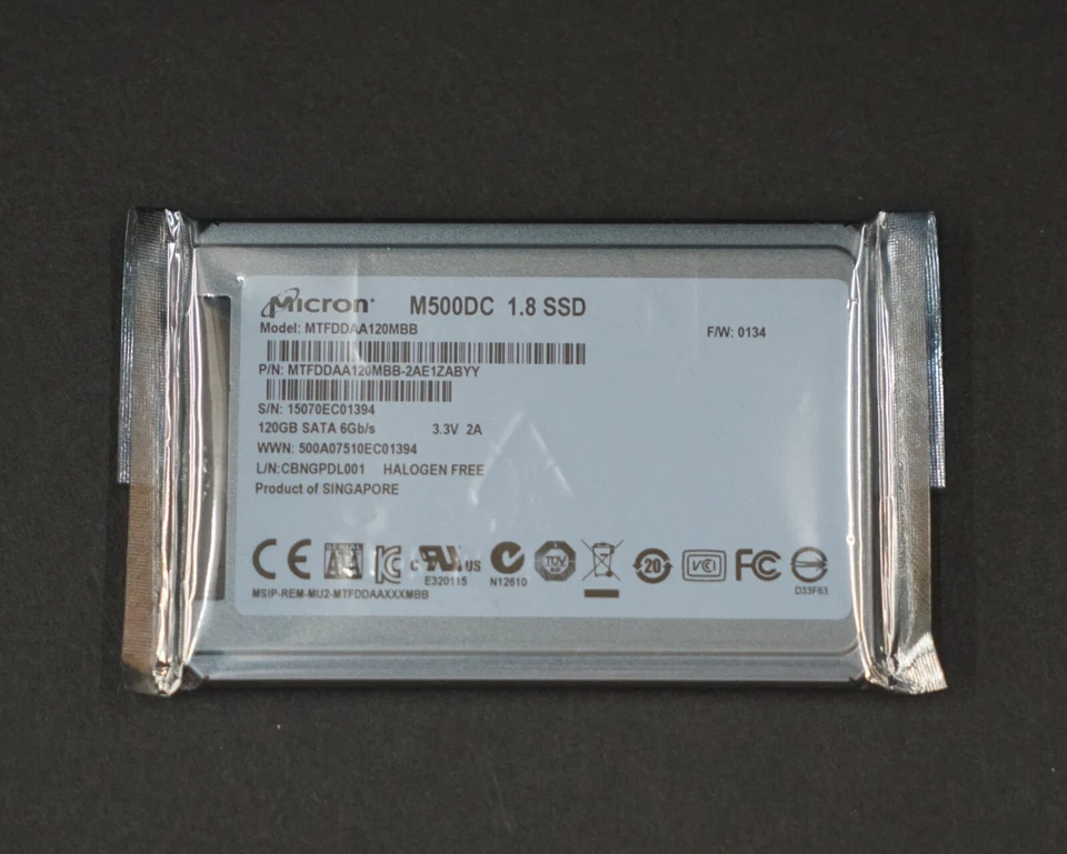 Micron MTFDDAA120MBB-2AE1ZABYY 1.8" SATA 6Gb/s 120GB SSD - Image 2 of 4