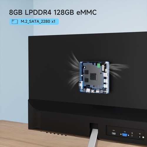 High-Performance Fanless Mini PC - Intel N4000, 8GB LPDDR4, 128GB eMMC Storage - Picture 8 of 9