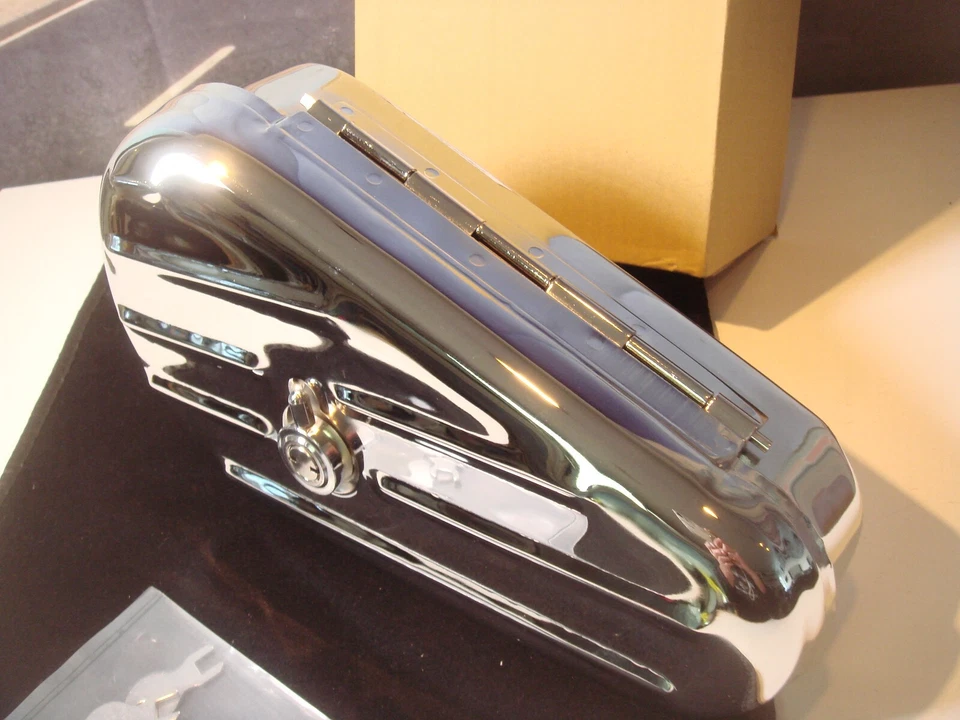 Caja de herramientas Harley LH WL UL FL 1940-1957 cromo nudillo bandeja plana V-Twin 50-0605 X5 Foto 2 de 4