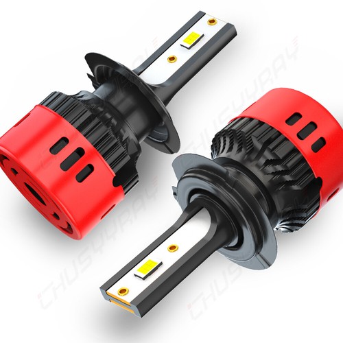 2x H7 LED Headlight Bulb Kit High Low Beam 100W 12000LM Super Bright 6500K White - Picture 12 of 13