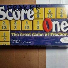 Score One The Great Game Of Fractions Sealed Educational Math Home School NEW