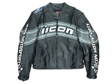 Icon Daytona Motorsports Black/gray Leather J...
