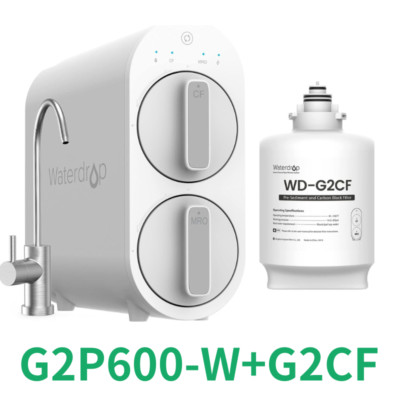 Waterdrop G2P600 Reverse Osmosis System, 600 GPD RO Extra 1 WD-G2CF Filter