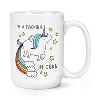 I'm A F-Cking Einhorn 426Ml Groß Becher Tasse - Einhorn Tiere Magischer Groß