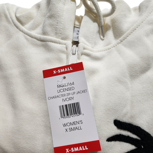 The Nightmare Before Christmas Womens Hoodie Fleece Zip Embroidery Patches XS - Picture 15 of 15