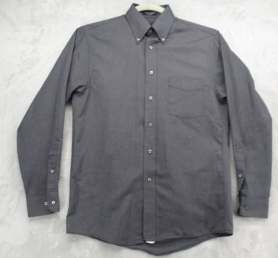 Barrington Button Up Shirts Men's Medium Black with Gray Micro Dot Pattern - Image 1 of 4