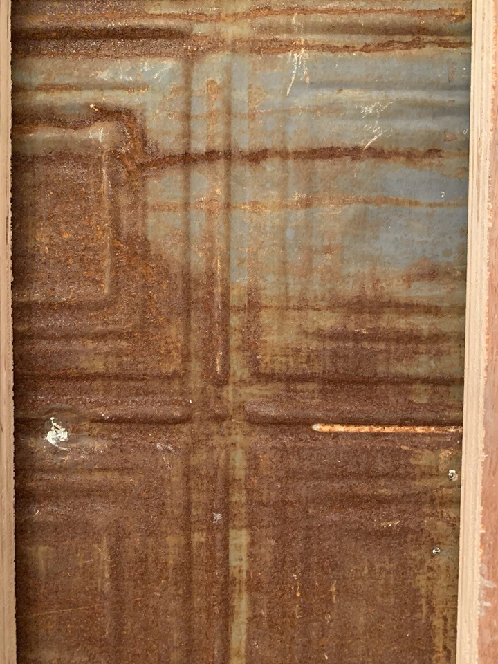 Vintage Tin Ceiling Tile Architectural Salvage 11”x 35” On Wood Industrial Decor - Изображение 4 из 4
