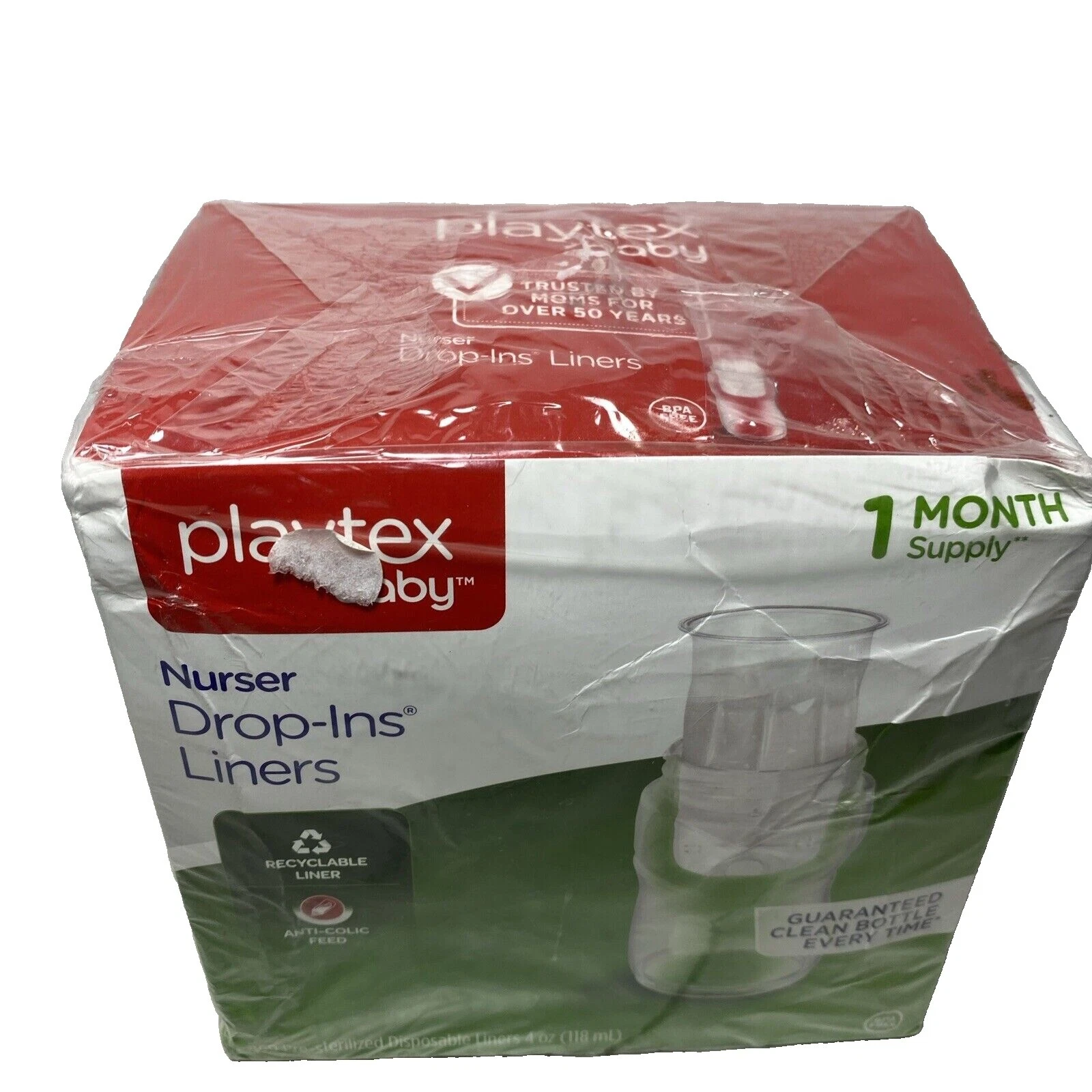 Playtex Botella de plástico libre de BPA botellas de bebé estándar