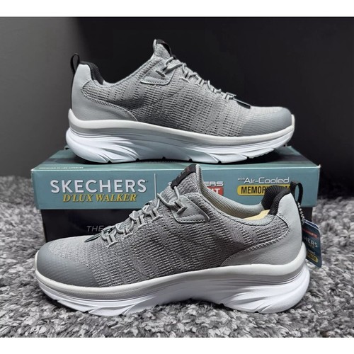 Skechers D'Lux Walker Pensive Walking Shoes Sneakers Men's Sz 10 Extra Wide Gray - Picture 2 of 17