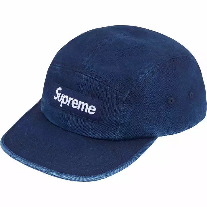 Casquette de camp en sergé chino lavé suprême indigo