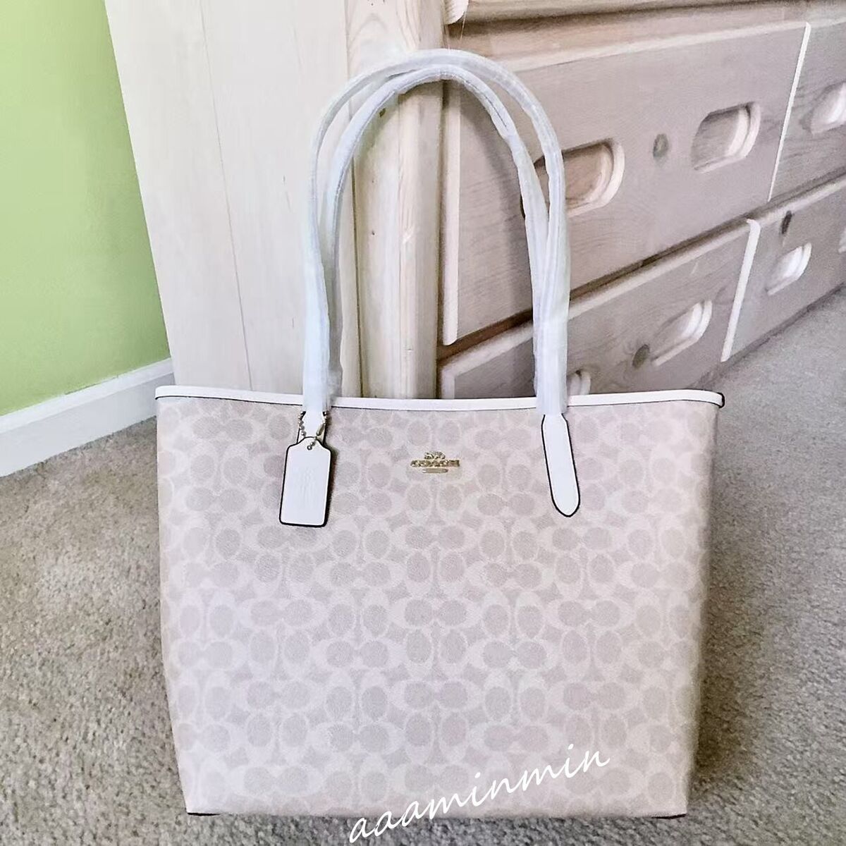 NWT Coach City Tote Bag In Signature Canvas CV976 | eBay